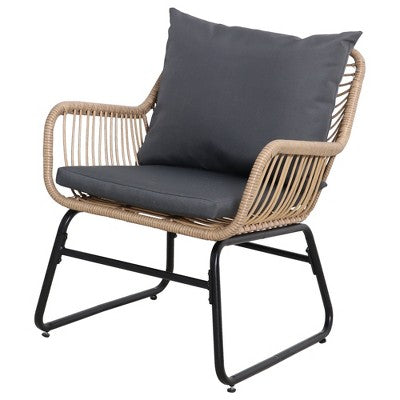  Northlight 3-Piece Santa Cruz Rattan Outdoor Patio Chat Set With Cushions