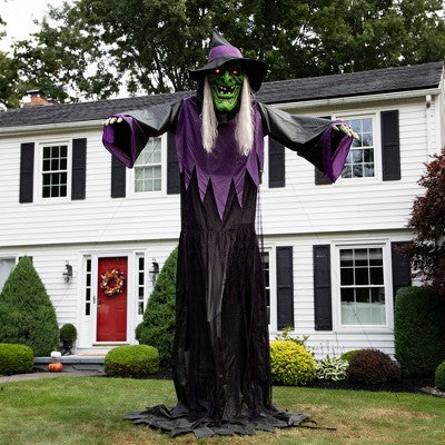  Northlight Huge Lighted And Animated Talking Witch Commercial Outdoor Halloween Decoration - 15'
