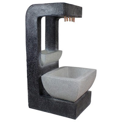  Northlight 26" LED Lighted Rainfall Outdoor Water Fountain With Planter