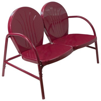  Northlight 42" Outdoor Retro Tulip Loveseat, Mulberry