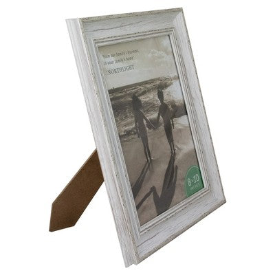  Northlight 8" X 10" Weathered Finish Photo Picture Frame - White