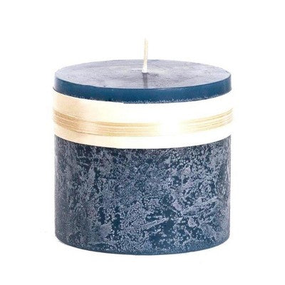  Northlight 3.25" Navy Blue Traditional Cylindrical Outdoor Pillar Candle