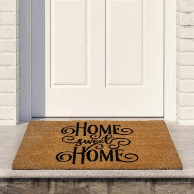  Northlight Natural Coir Rectangular "Home Sweet Home" Doormat 18" X 30"