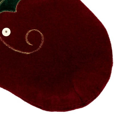  Northlight 21" Red And Green Holly Embroidered Velvet Christmas Stocking