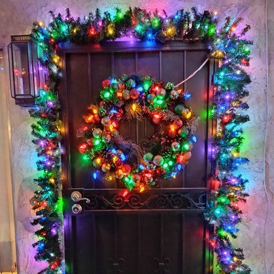  Northlight 9' X 12" Unlit Canadian Pine 2-Tone Artificial Christmas Garland