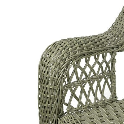  Northlight 4-Piece West Bay Driftwood Resin Wicker Outdoor Patio Conversation Set