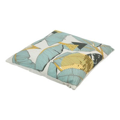  Northlight 17" Square Tropical Banana Leaf Indoor Throw Pillow - Green/Yellow