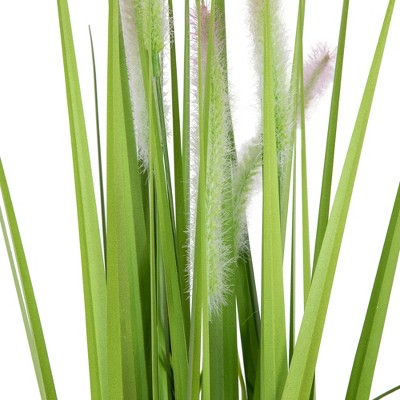 Northlight 24" Artificial Green Onion Grass Plant In Tin Pot