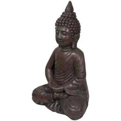  Northlight 17.5" Dark Brown Meditating Buddha Outdoor Garden Statue