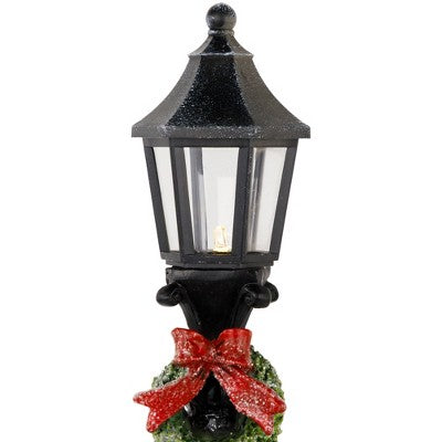  Northlight Glittered Snow Couple Under Lighted Street Lamp Christmas Decoration - 14"