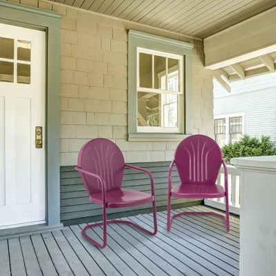  Northlight 34-Inch Outdoor Retro Tulip Armchair, Purple