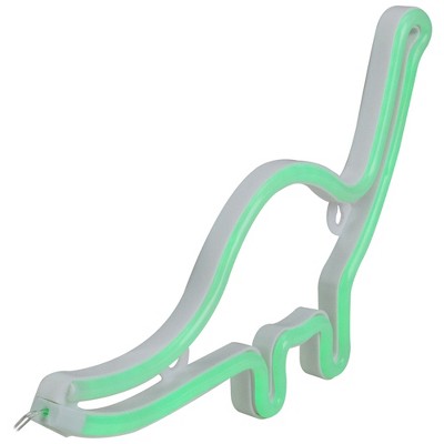  Northlight 12" Green Brontosaurus LED Lighted Neon Dinosaur Silhouette