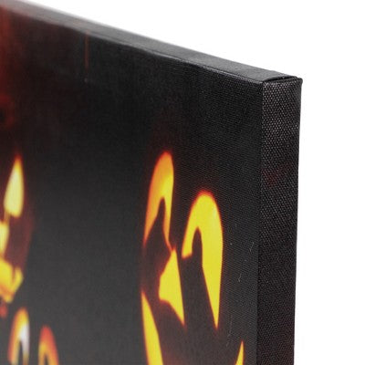  Northlight LED Lighted Silly Jack-O-Lanterns Halloween Canvas Wall Art - 15.75" X 12"